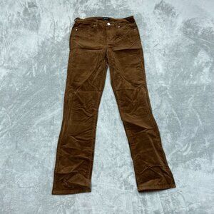 High Rise Brown Corduroy Pants Womens Size 6/28 Well Worn 98% Cotton NWT 6575